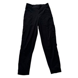 Athleta‎ Chelsea Cargo Lined Pants size 0P Black Athleisure Performance